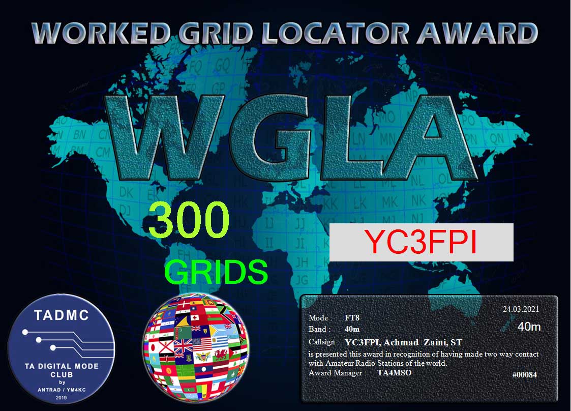 Worked Grid Locators Award TADMC