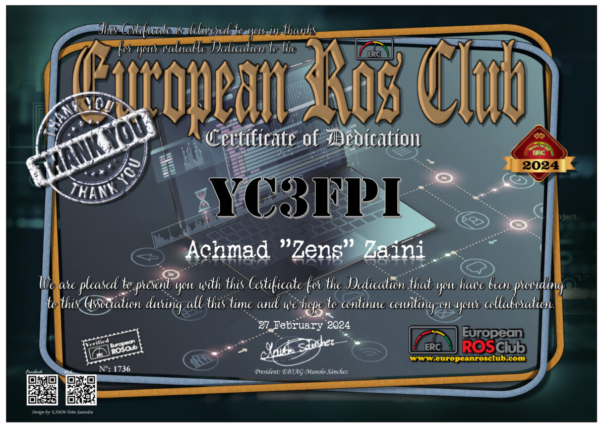 Certificate of Dedication ERC 2024